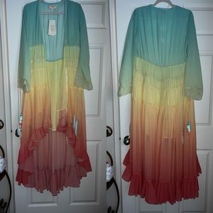 Rococo sand ombré dress M